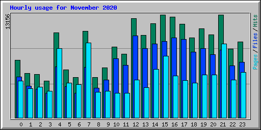 Hourly usage for November 2020