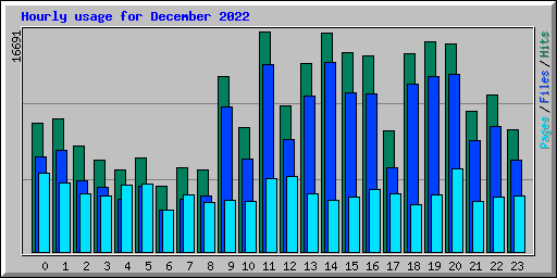 Hourly usage for December 2022